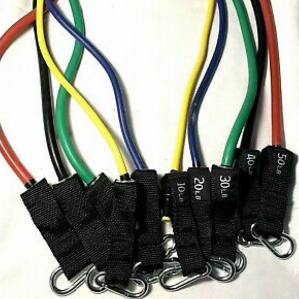U-Powex Unbreakable Resistance Bands 10lbs to 50lbs Color coordinated bands
